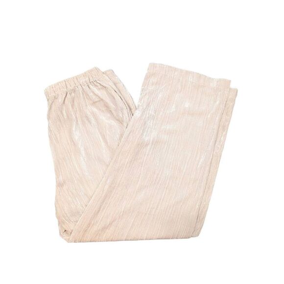 NWT Marc New York Crushed Velvet Wide Leg Pants Champagne Women's Size Medium - Picture 1 of 9